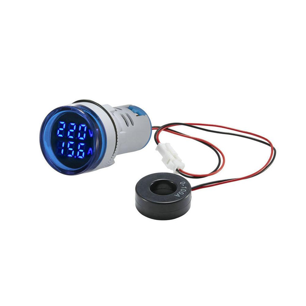 AC 50-500V 0-100A Square LED Digital Voltmeter Ammeter 110V 220V Voltage Current Meter Voltammeter Car Volt Amp Tester Detector