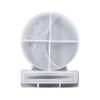 Stereo Moon Silicone Epoxy Mold with Base Stand for Resin Casting Craft  Art Picture Photo Frame Desktop Decoration