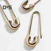 1 Pair Women Earrings Hollow Out Pin Shape Polished Electroplating Metal Lightweight Daily Life Festivals Parties Dates Ear Jewelry