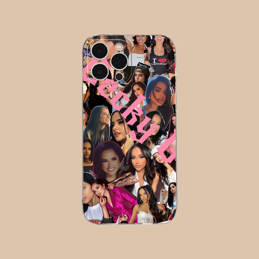 Модный Чехол для Мобильного Телефона Becky G для iPhone 16 15 14 13 12 11 X XR XS 8 6 Pro Max Plus Mini Прозрачный Цветной Защитный Красивый