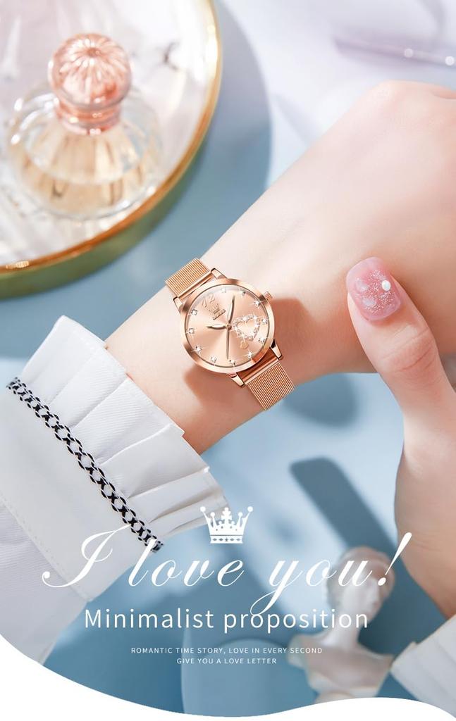 OLEVS Arm японский кварц ультра розовая нержавеющая сталь стильные водонепроницаемые часы браслет розовый день подарок для часов для женщин OLEVS золотые женские часы,