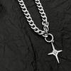 Simple Handsome Punk Fashion Hiphop Clavicle Chain Korean Style Necklace Man Necklace Cross Pendant