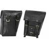 Боковые черные кожаные сумки-кофры с 2 отделениями для мотоцикла, 2 шт.