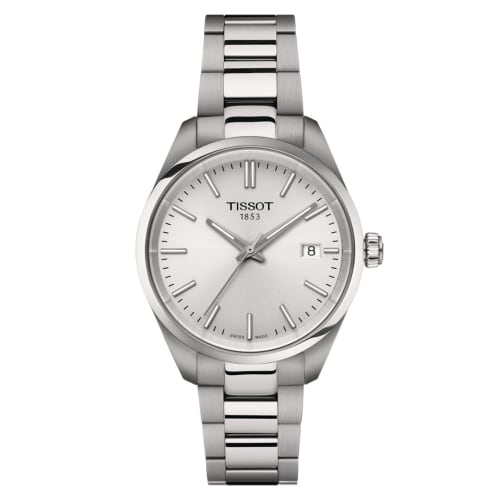 Tissot PR100 Men's Watch with Bracelet and Silver Dial, Officially Imported, Model T1502101103100