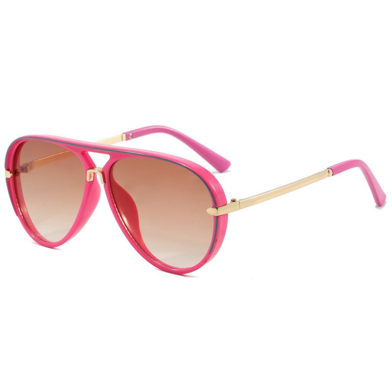 New European and American pilot sunglasses women's high-end sense large frame high-end men's sunglasses fashion sunscreen glasses