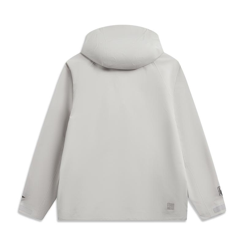 Li-Ning Уличная куртка с капюшоном CF Letter Zipper, универсальная, повседневная, водонепроницаемая, ветрозащитная, дышащая, износостойкая, морозостойкая, защита от дождя AEMW007-7