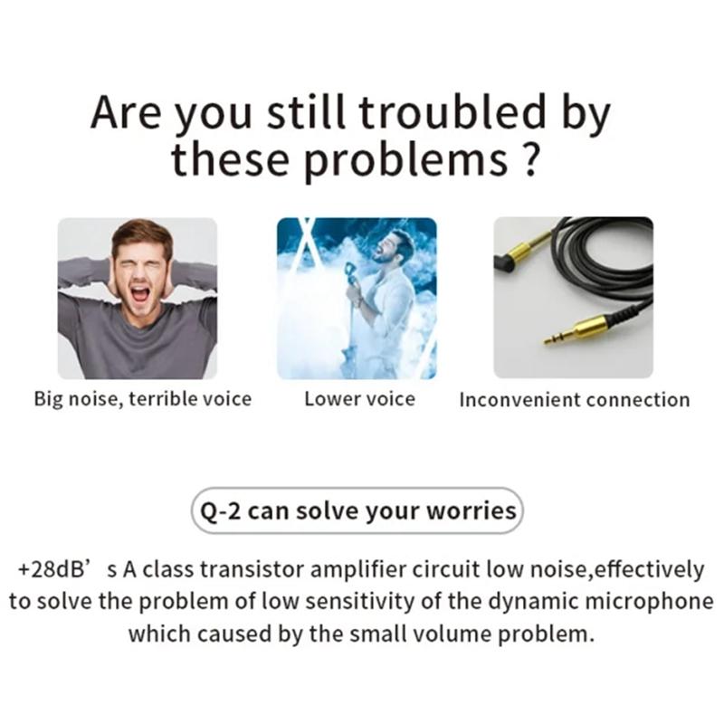 XLR 48V микрофонный предусилитель с усилением 28 дБ металлическая структура динамический микрофонный усилитель мини портативный производительность