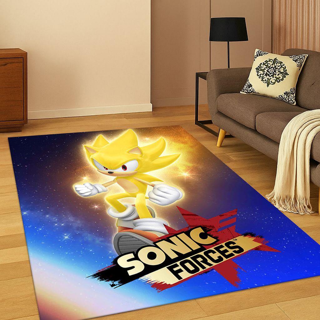 Классический ковер-ковер с изображением ежика из мультфильма S-Sonic для спальни, гостиной, дивана, домашнего декора, детский коврик для пола, нескользящий коврик, подарок