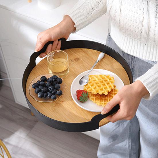 Многоразовый поднос для сервировки, модная пластиковая пластина из полипропилена с сильной загрузкой, тарелка для хранения еды, кофе, чая