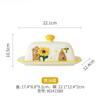 Керамическая масленка Десертная тарелка Тарелка для закусок Тортов Посуда Креативная тарелка для масла Подсолнух Пчела Домашнее украшение Керамическая посуда