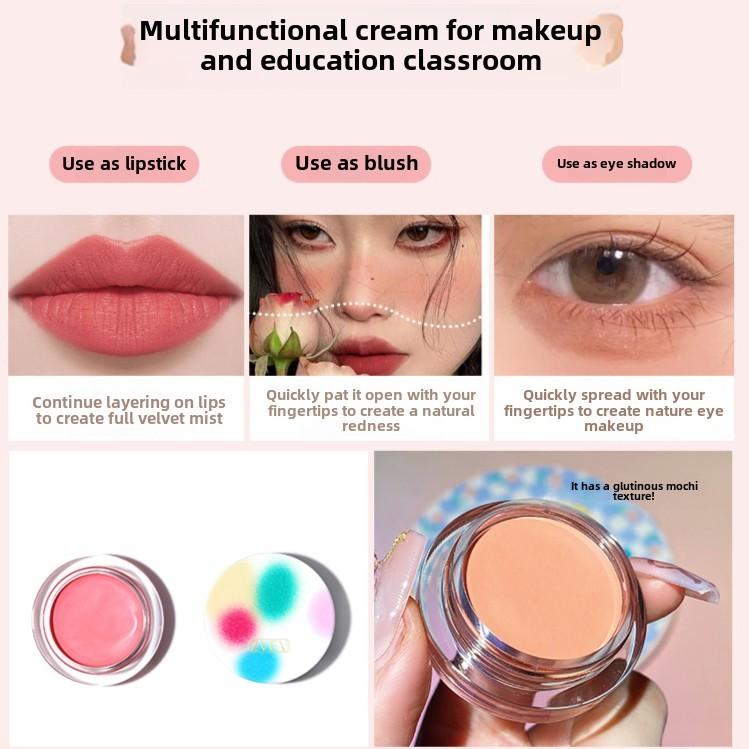 Кремовые румяна натуральные матовые осветляющие контурные румяна водостойкие стойкие фиксирующие ежедневная косметика для студентов модный макияж для женщин