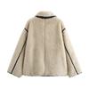 Autumn New Women's Clothing, European and American Style French Design Fashionable Large Lapel Fur Integrated Plush Jacket