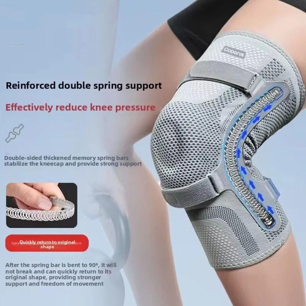 Leg Brace Protector Nylon Knee Brace Breathable Silicone Patella Strap Sports Knee Pads Fitness