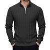 Men's Knitwear With High Collar, Long Sleeve, And Zipper