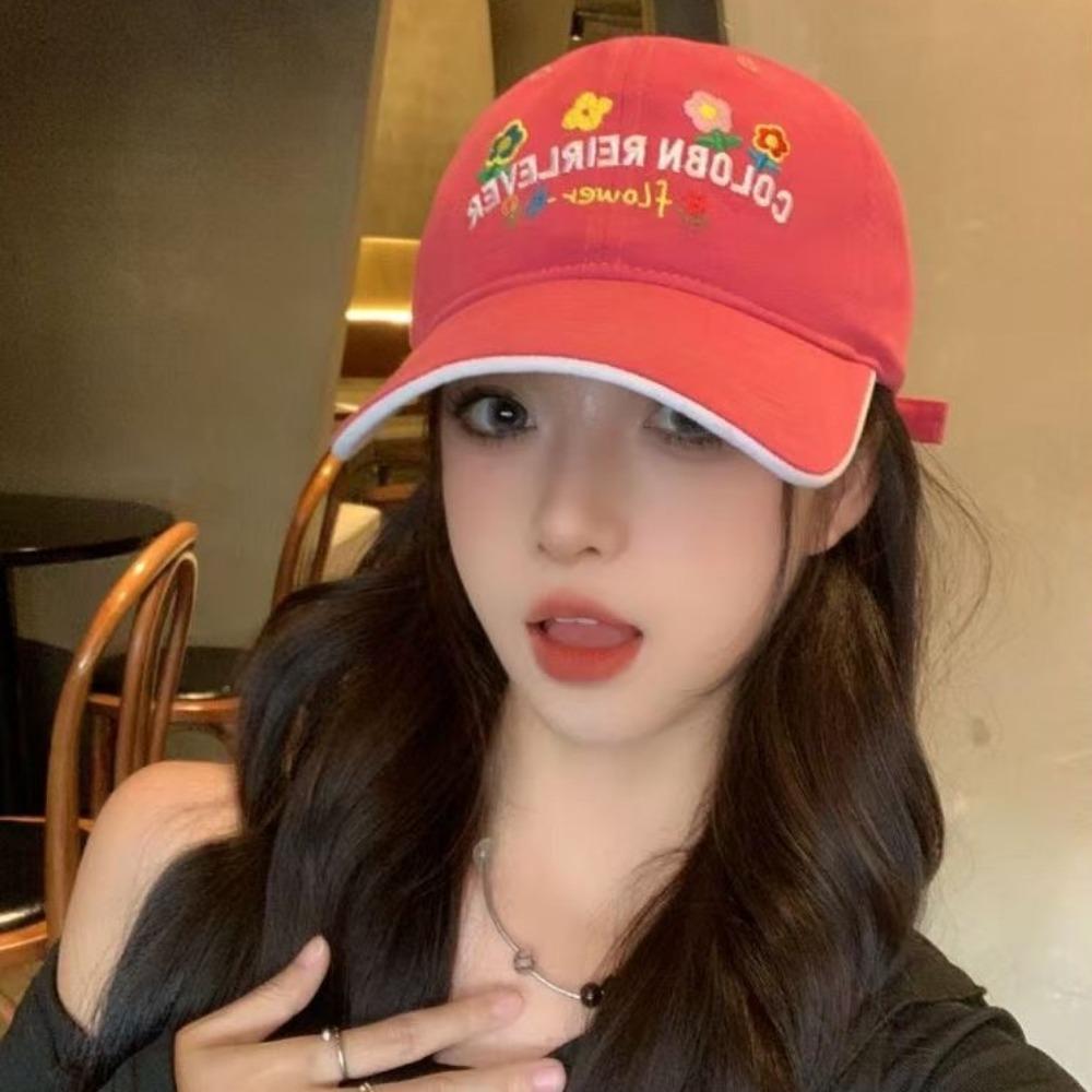 Маленькая цветочная шляпа от солнца с вышитыми буквами, кепка, симпатичная бейсболка для женщин