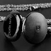 Classy Death Note Design Black Quartz Pocket Watch Fashion Necklace Timing Pendant with Chain Gift for Man Woman Souvenir