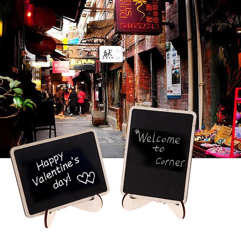10Pcs Mini Chalkboard Signs With Easel Wedding, Birthday Parties, Message Board Signs And Event Decor Wooden Place Cards