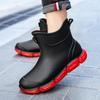 Новые мужские резиновые сапоги, резиновые сапоги до середины икры, водонепроницаемые рабочие сапоги, удобные, нескользящие, мужские резиновые сапоги, резиновые сапоги