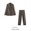 Kaslead New Women Clothes Western Style Blended Slim Fit Blazers Trousers 9901261 9879261
