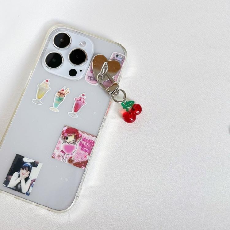 Fashion Cherries Charm Handbag Pendant Keychain Women Exquisite Fruit Cherries Bag Accessory Eye Catching Gift for Women