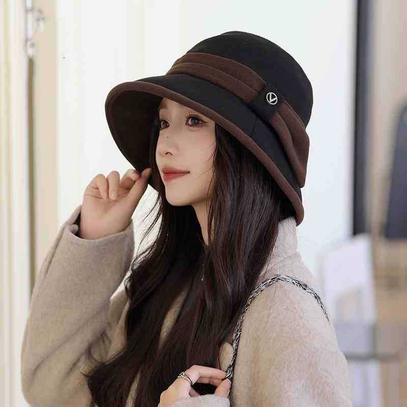 Шляпа женская весна и осень для путешествий универсальная элегантная шляпа-ведро показывает лицо маленькая модная цветная шляпа-панама