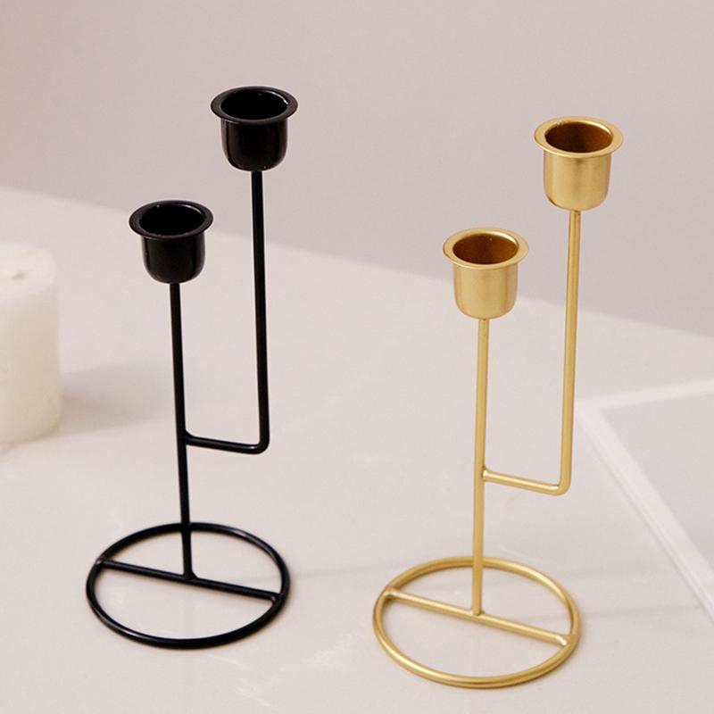 1шт кованый подсвечник для домашнего декора железный подсвечник для домашнего декора золотой черный конический подсвечник скандинавский