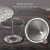 Pour Over Coffee Dripper Stainless Steel Coffee Filter Removable Dripper with Stand Reusable Cone Dripper