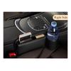 Black PU Leather Right Car Seat Gap Catcher Crevice Filler Storage Box Organizer