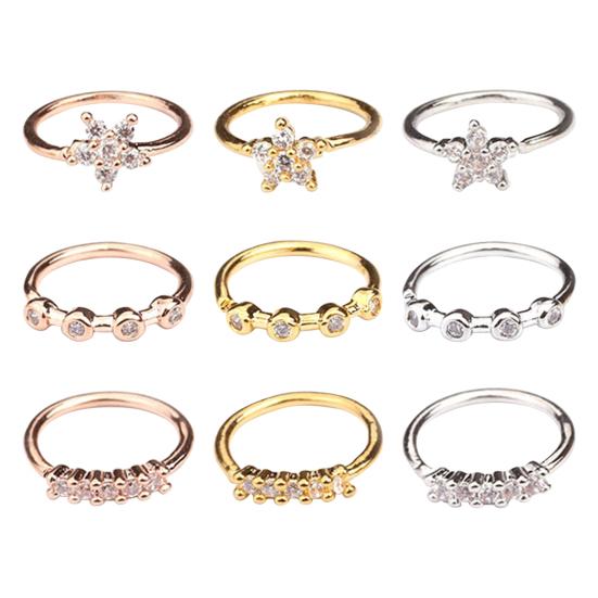 Изысканный пирсинг носа, универсальный медный креативный пирсинг хряща трагуса, кольцо для носа для женщин