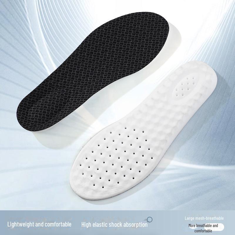 Высокоэластичная противоскользящая силиконовая стелька с амортизацией и антибактериальным дезодорантом для спорта и отдыха
