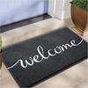 CHICHIC Outdoor Entrance Mat, Mud Removal, Non-Slip, Absorbent, Welcome, Commercial Use, Approx. 80 X 120 Cm, Black, Wel80120_b_01