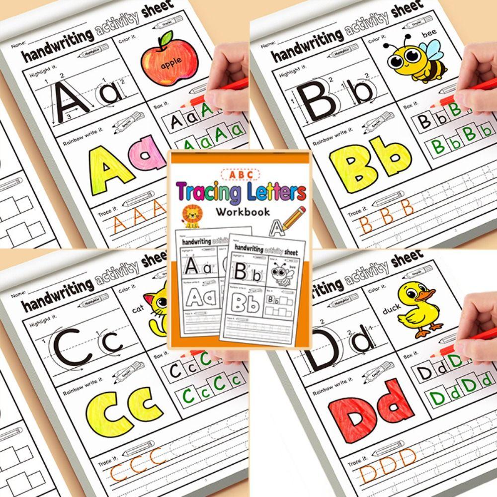 Animal Coloring ABC Tracing Letters Workbook Early Educational Ages 4-6 Early Learning Book 32 Pages Fun Coloring Book