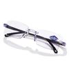 Bifocal Reading Glasses for Near and Far Vision Anti Blue Light Simple Thin Frameless Radiation Eyelasses 0 To +4.0