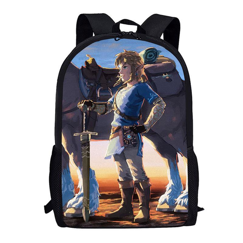 Рюкзак Legend Of Zelda Breath Of The Wild Игровой Школьный Рюкзак для Студентов 3D Печатный Мультяшный Рюкзак