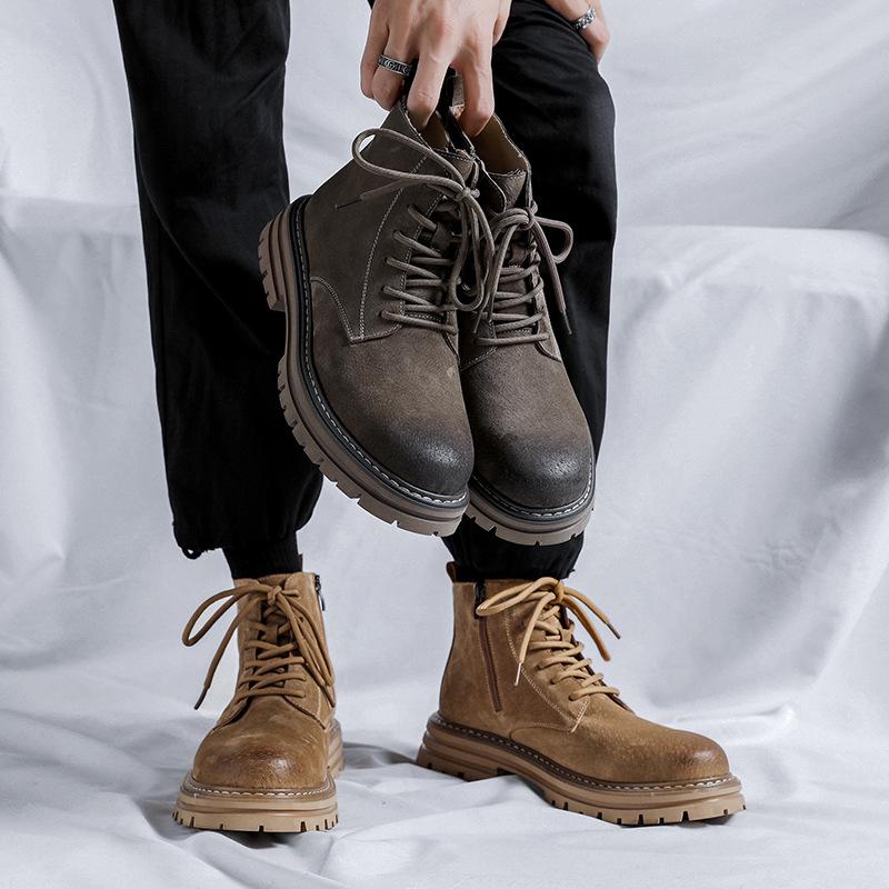 Средняя помощь Martin Boots Men's British Style Outdoor Boots Big Yellow Boots Tooling Men'S Shoes Men's Tide Boots 4510-R