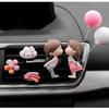 Car Air Outlet Clip Decoration Air Freshener Cute Cartoon Couples Action Figure Balloon Ornament Gift Auto Interior Accessories
