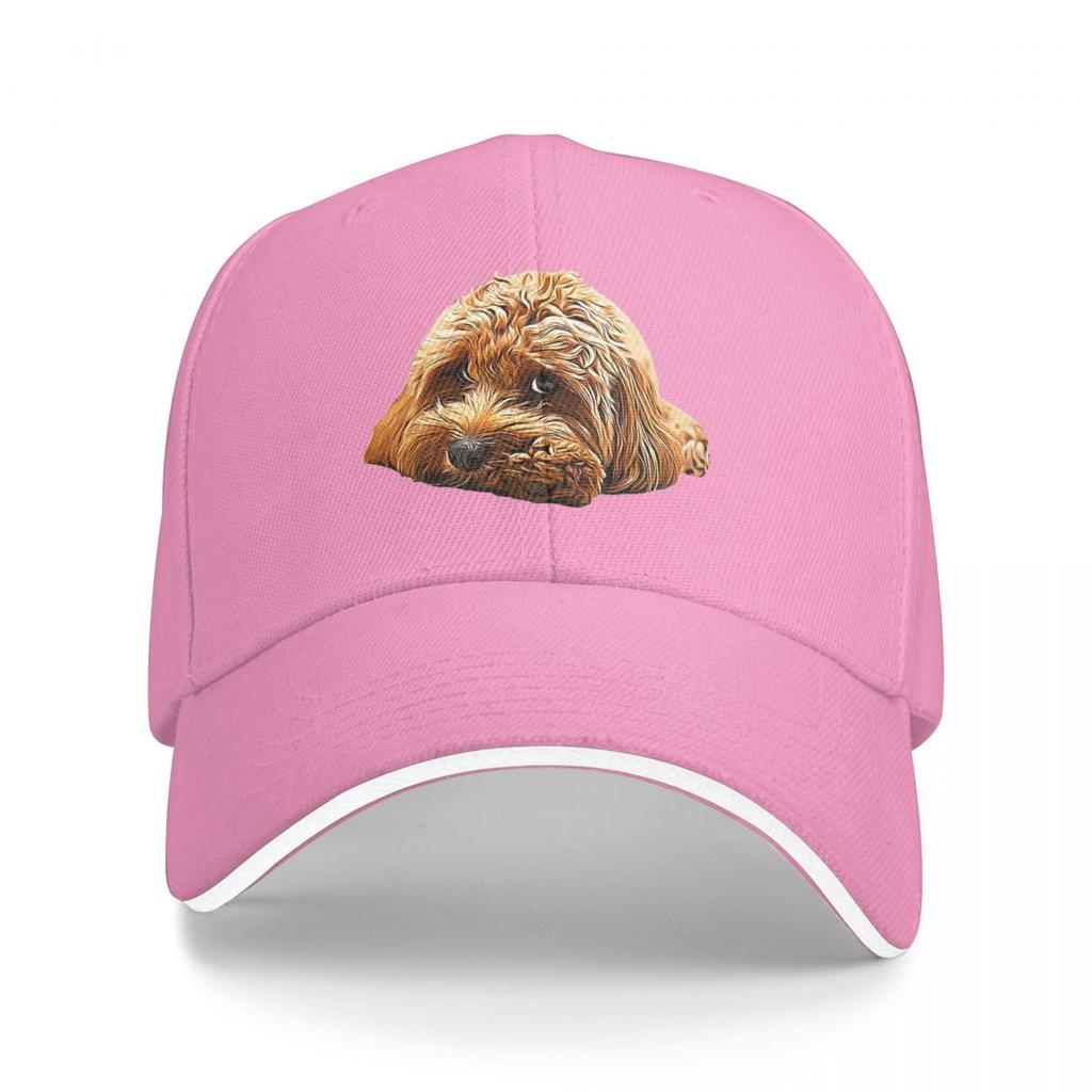 Cockerpoo Puppy Designer Dog Poodle Mix Baseball Fashion Baseball Hats Breathable Casual Casquette Outdoor Unisex