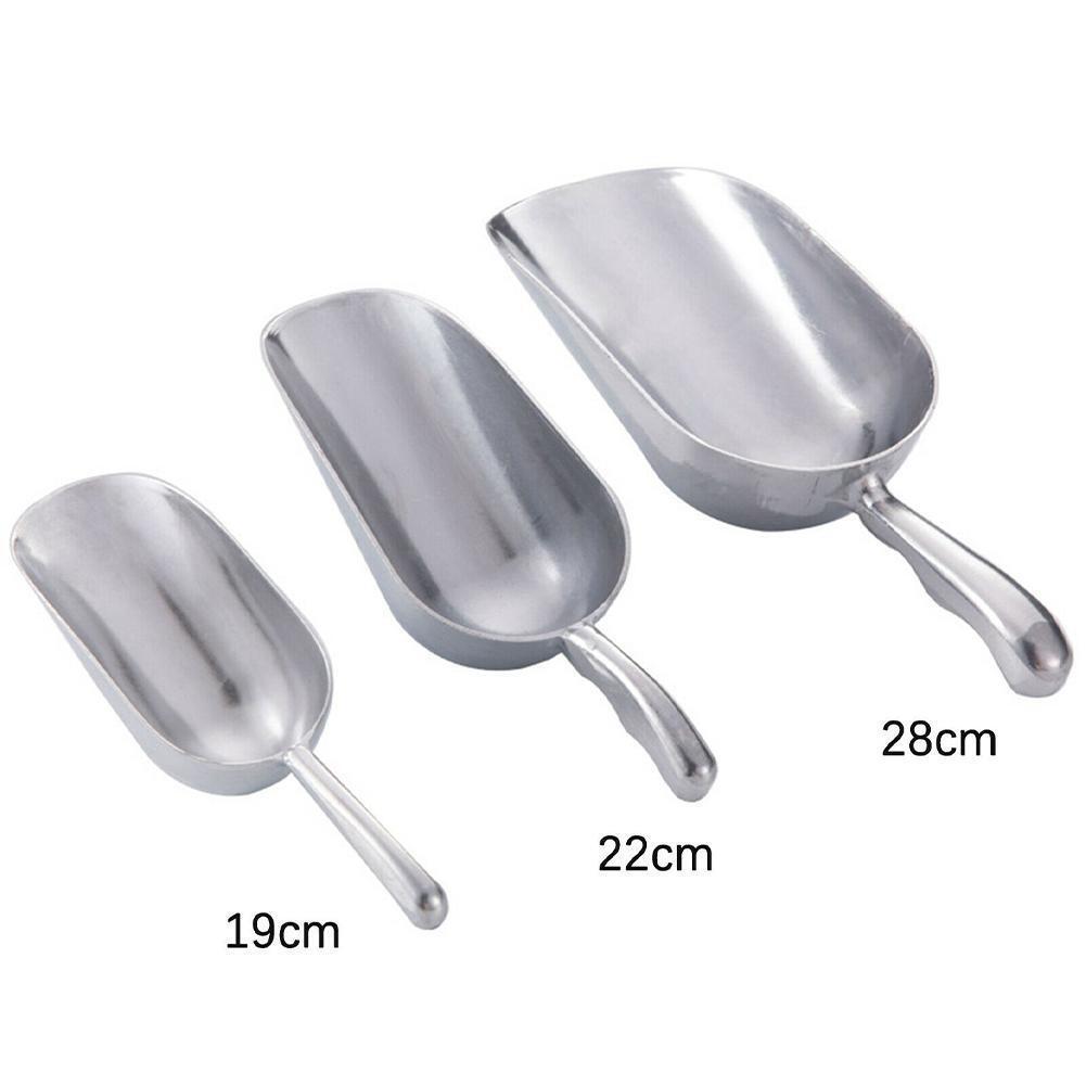 Алюминиевый металлический совок с круглым дном, совок для льда, сахара, сладких блюд, кухня, дом