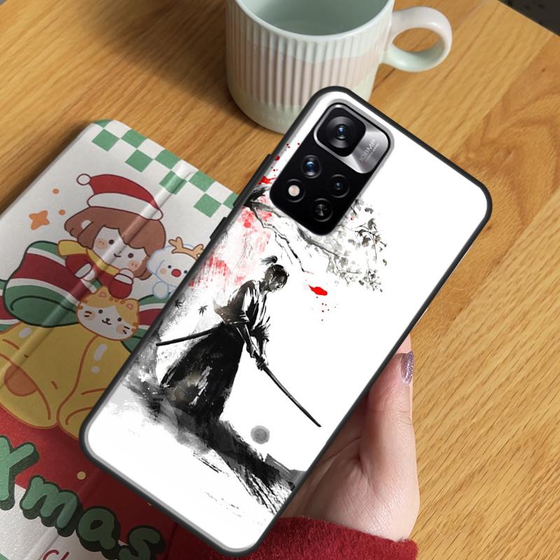 Японский чехол Самурай Ниндзя для Xiaomi Redmi Note 14 13 12 11 10 9 15 Pro Plus Redmi 15C 13 10C 12C 13C 14C 15 Обложка
