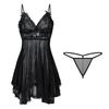 Man Yan Women's See-Through Soft Yarn Camisole Nightgown Set with Adjustable Straps
