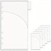 6pcs Frosted PP Binder Pocket Dividers – A6 Cash Envelopes for 6 Ring Budgeting Planner Inserts, Supplies & Accessories
