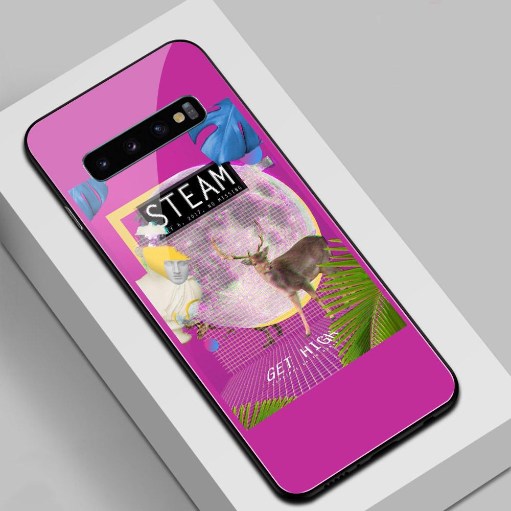 Чехол для samsung s22, стеклянная задняя крышка, чехол с изображением статуи для samsung Galaxy S8 S9 S10 S21 S20 Note 8 9 10 20 plus S10e ultra