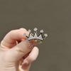 Diamond-encrusted Shining Queen's Crown Anti-glare Brooch, High-end Light Luxury Creative Suit Pin Brooch