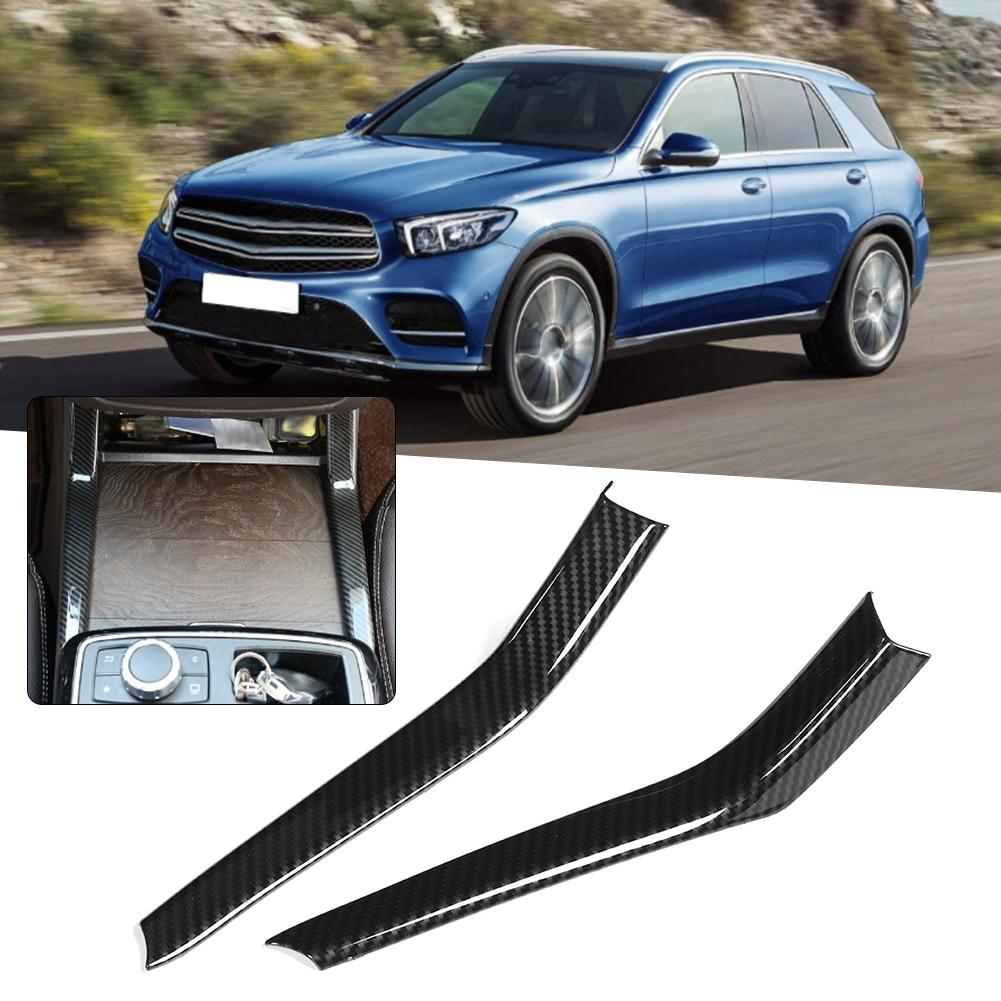 2 шт., отделка полосой держателя для стакана воды в стиле углеродного волокна для Mercedes Benz GLE GLS ML GL W166