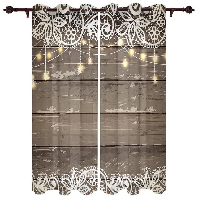 Деревянные двери в винтажном стиле, оконные шторы для детской комнаты, гостиной, занавески, панели, занавески для кухни