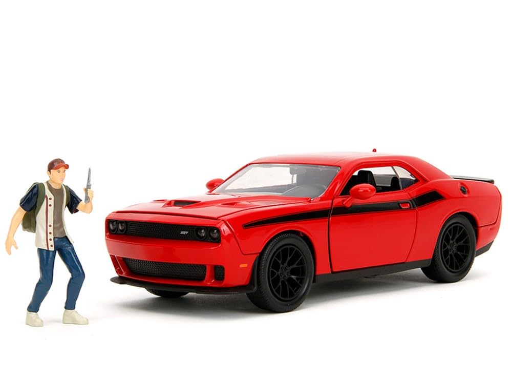 JADA TOYS Walking Dead Glen Фигурка Dodge Challenger 2015 Красный Мини-автомобиль Walking Dead Glen Challenger 35185 1/24 [Товар]