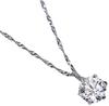 Gift Wrapping Platinum 900 Carat Diamond Single Stone Petite Pendant [KASHIMA] 0.3