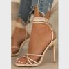 Lace-Up Stiletto Sandals: Summer Fashion, Cross-Strap Square-Toe Design