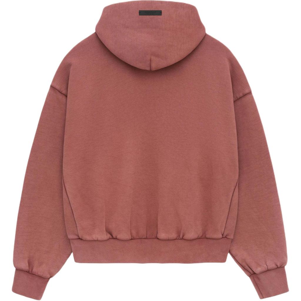 Fear of God Essentials Тяжелый Флис Винтажная Укороченная Толстовка С Капюшоном С Принтом Буквы На Груди С Длинным Рукавом Мужская Бордовый 192BT246216F