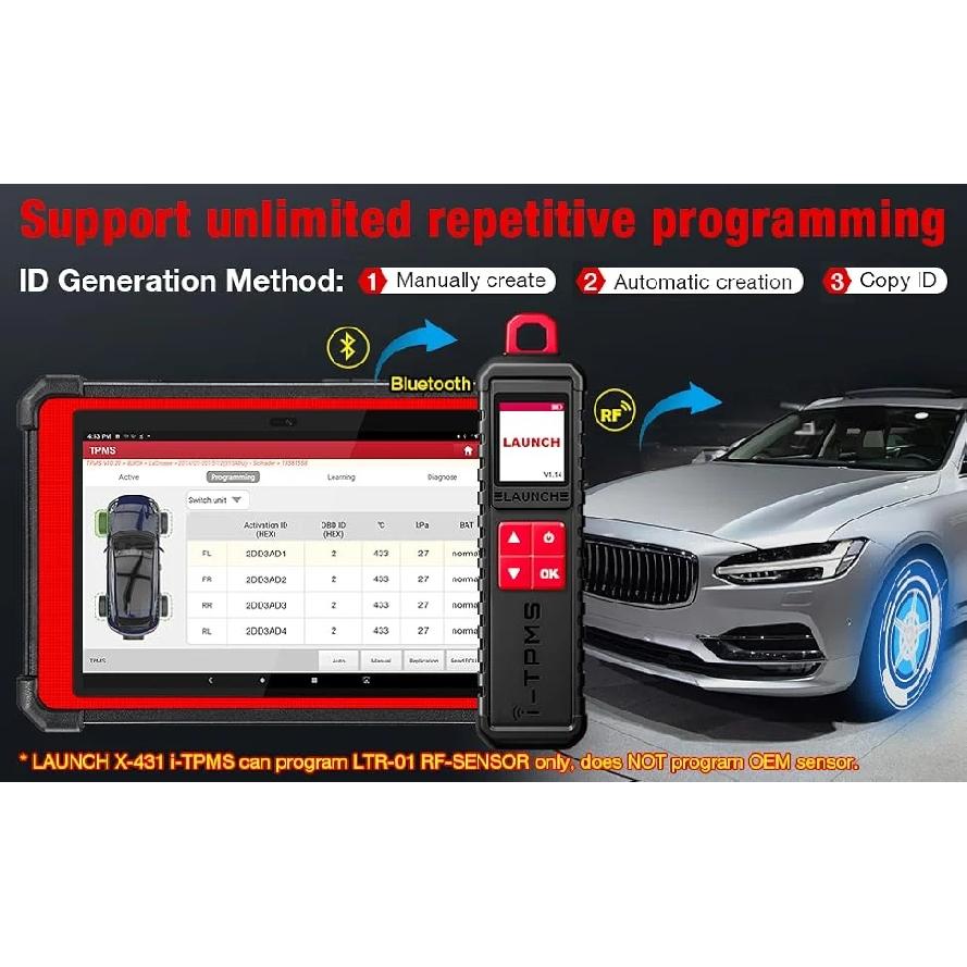 Инструмент Launch X431 i-TPMS для обнаружения давления в шинах, Переобучение, Сброс и Кодирование датчиков TPMS, Работает с CRP123I/X/E 3.0, CRP919E/X, X431 V